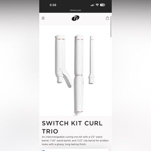 Brand new T3 Switch Kit Curl Trio - White with Rose Gold Accents